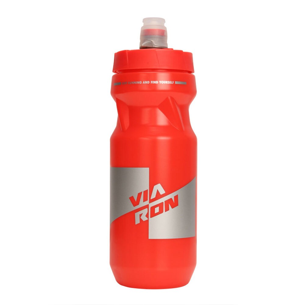 Botella de agua deportiva exprimible 610 ml 21 oz BPA tapa para empujar-tirar libre para deportes al aire libre Fitness ciclismo senderismo botella de cuatro colores: Red