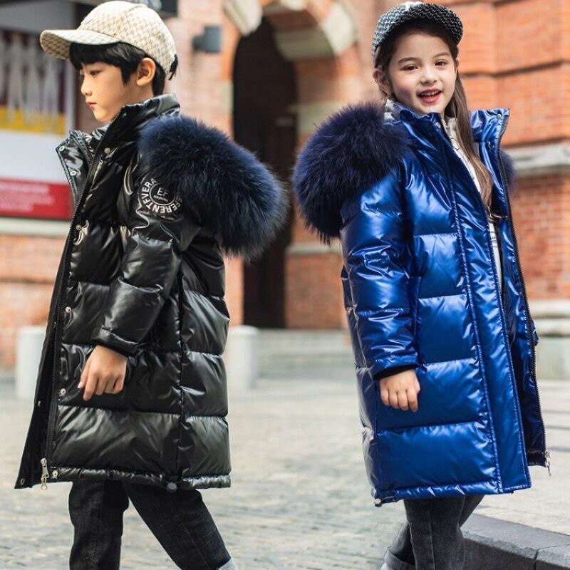 Tiener Herfst Winter Jassen Jongens Meisjes Mode Hooded Parka Kids Waterdicht Uitloper Warm Thicken Katoen Gevoerd Kind Kleding