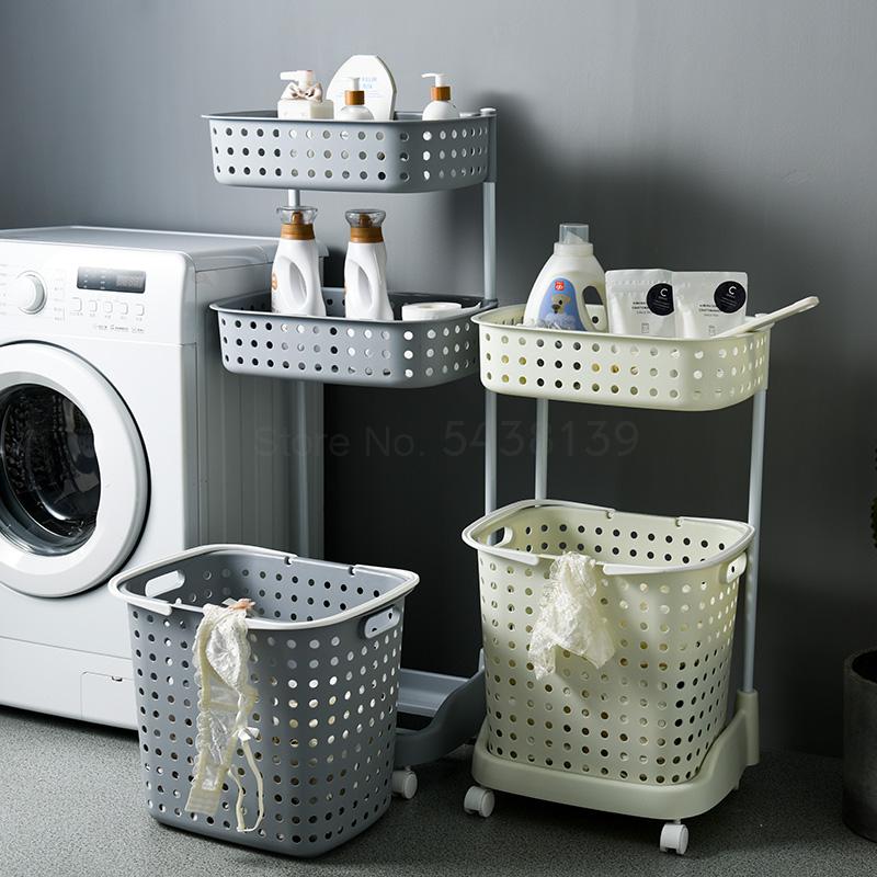 Snavset hæmmer stor husholdning vasketøjskurv snavset tøj opbevaringskurv badeværelse badeværelse stativer plastikspand