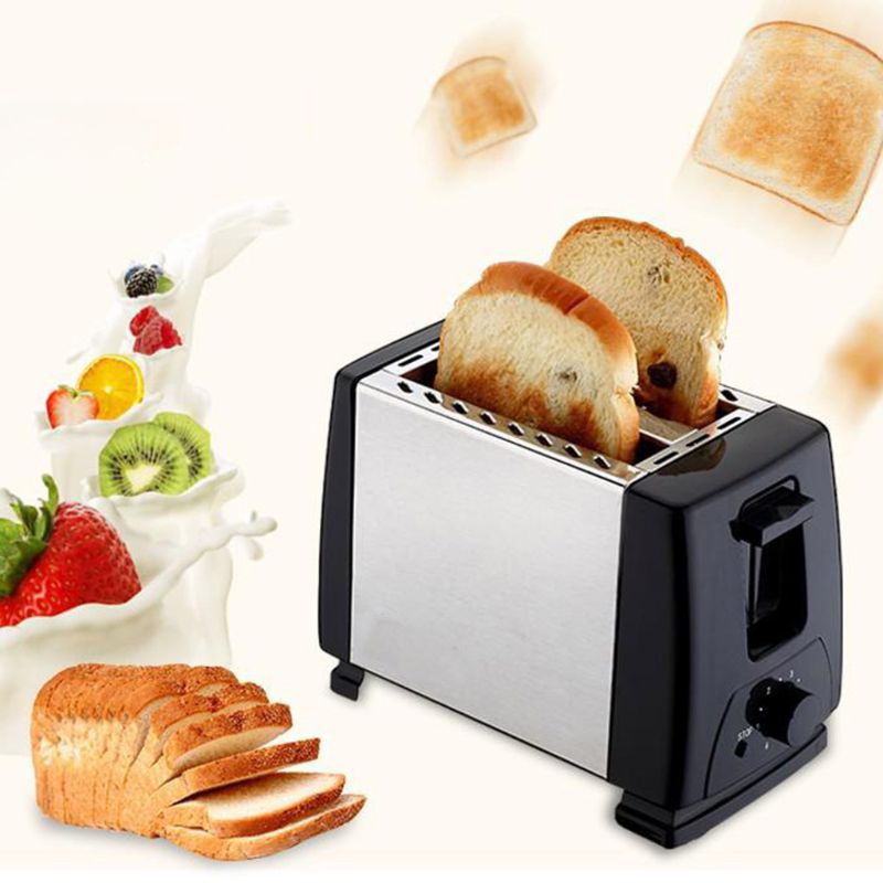 2 Slice Toasters Stainless Steel Wide Slot Toasters with Removable Crumb Tray