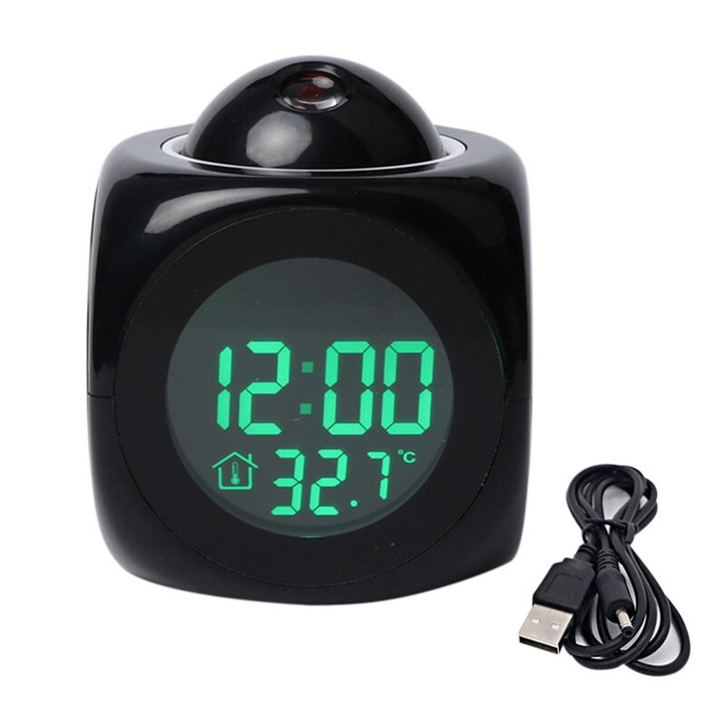 Sveglia LCD digale con calendario termometro per scrivania