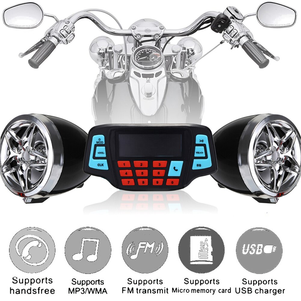 Radio Stereo Bluetooth Waterproof Guzare per Barca e Moto 4*45W