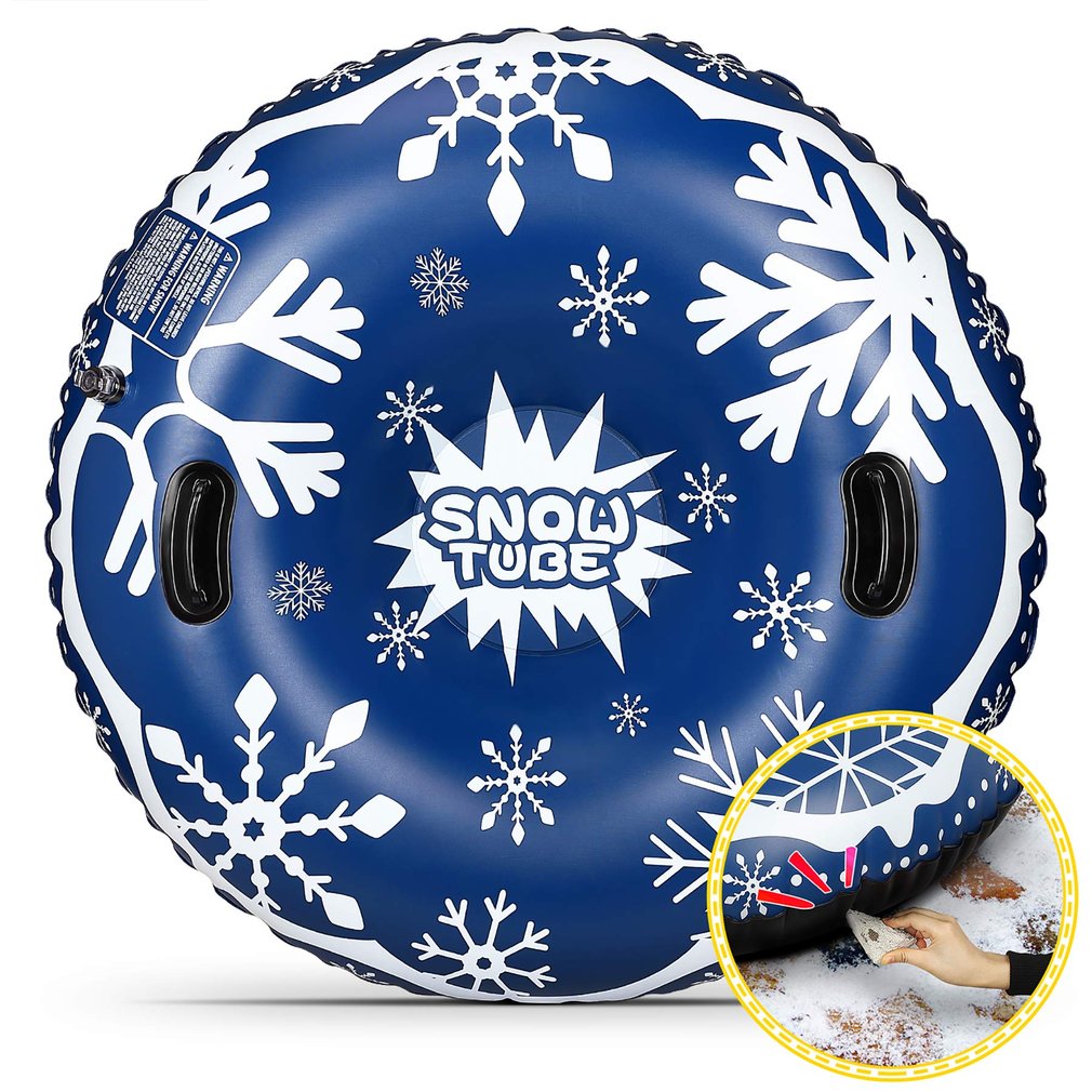 Tabla de esquí flotante para niños y adultos, Círculo de esquí con mango inflable respetuoso con el medio ambiente, tubo de nieve, equipos de esquí, juguete para la nieve