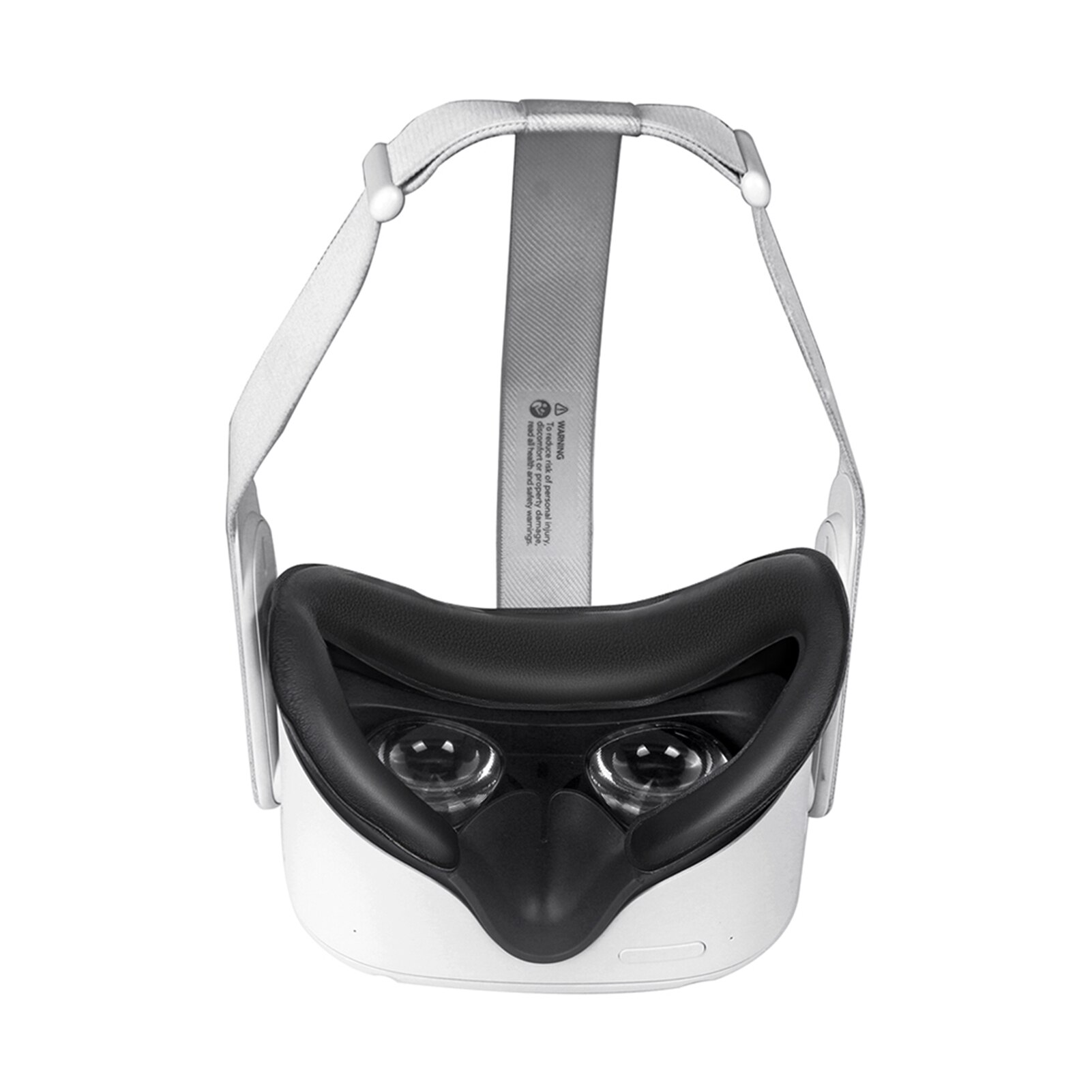 Capa de couro pu macio para vr oculus quest 2, capa protetora com bloqueio de luz para máscara ocular