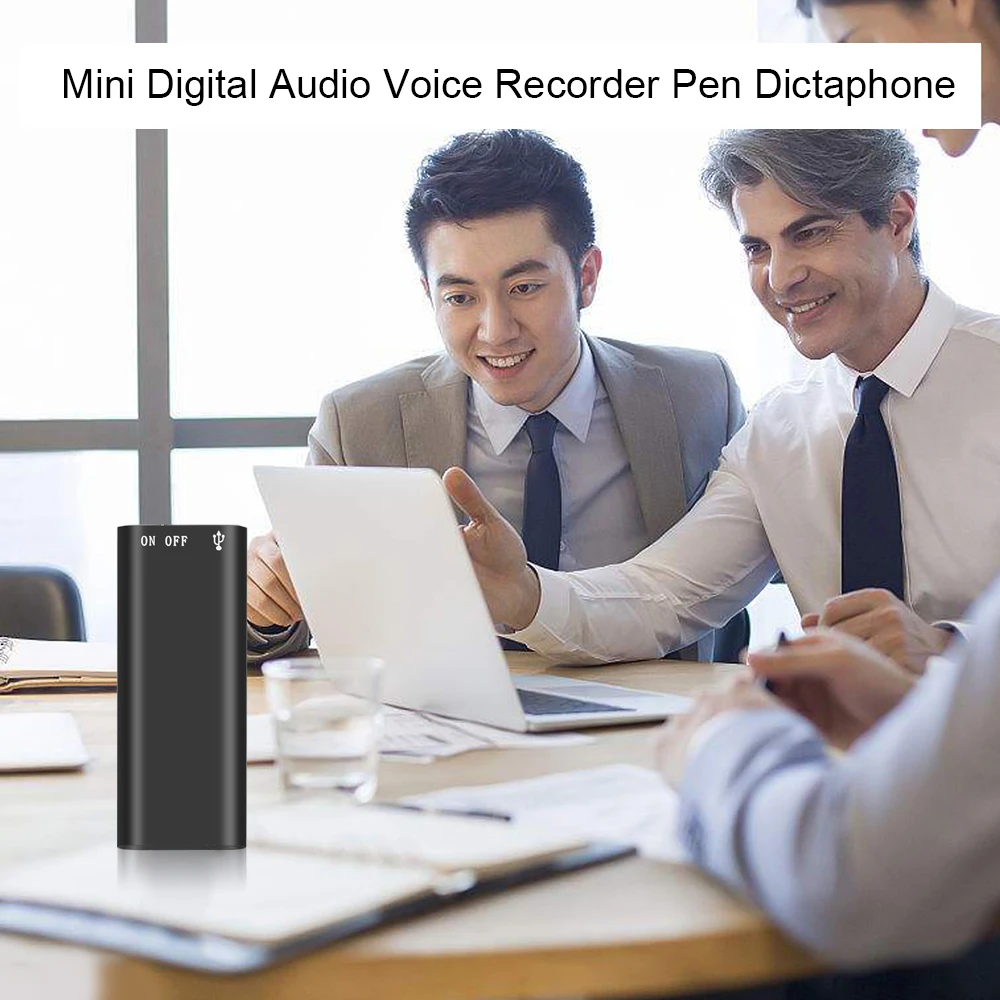 Mini USB Pen Voice Digital Audio Recorders with Earphone MP3 Players Large Memory Storage Audio Recorder for Study Meeting