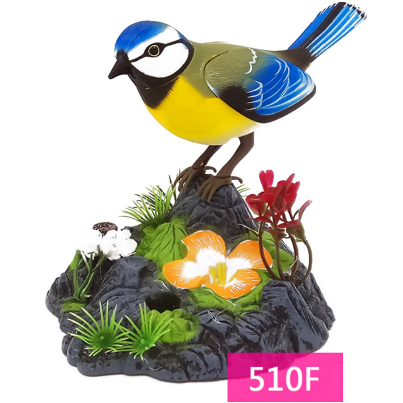 Sound Voice Control Electric Bird Pet Toy Electric Simulation Induction Bird Cage Birdcage Kids Toy Garden Ornaments