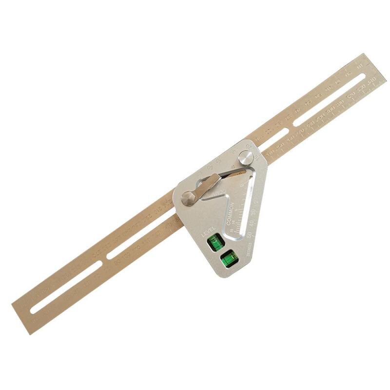 Multifunctional woodworking measuring tool Level Angle Ruler Triangle Ruler square bevel protractor digital level speed square: White