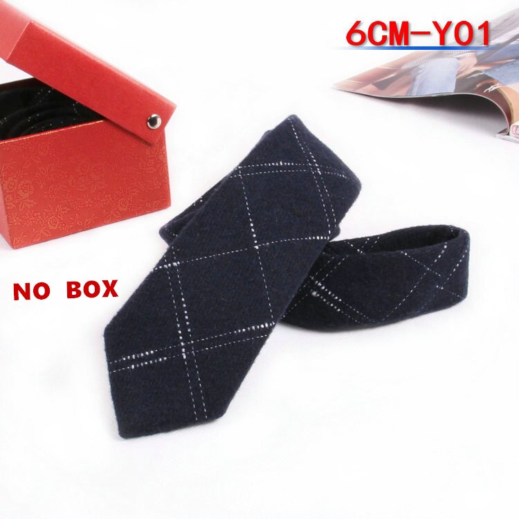 Corbata estrecha de lana de para el trabajo masculino, corbata informal para el novio de la boda, corbatas de 6CM, corbata Formal, corbatas para el novio, para hombres: Y01