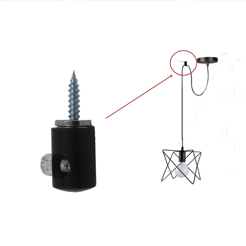 Clip de Cable de alambre de gancho para cordones, Material de Metal de hierro para lámpara colgante de alambre largo, piezas de bricolaje, fijador de luminaria de decoración