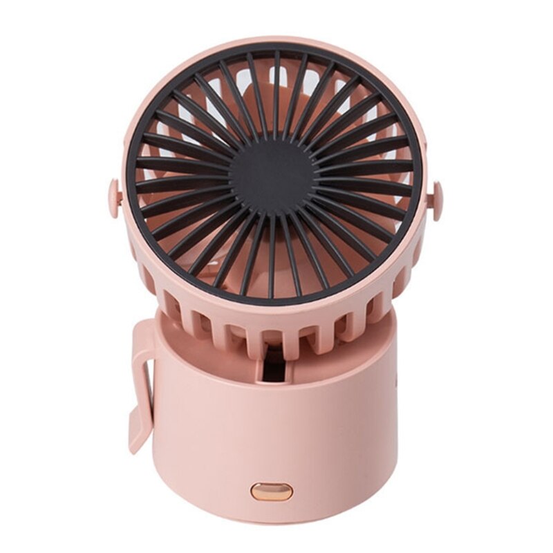 Multifunction Personal Fan Handheld, Mini Portable Fan USB Fan Rechargeable Powerful Personal Fans for Your Neck waist: Pink