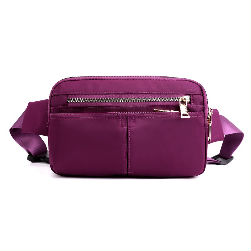 Vento Marea – sac à main de voyage pour femmes, sacoche de poitrine étanche en Nylon, ceinture à bandoulière, grande capacité, Sport,: Purple belt bag