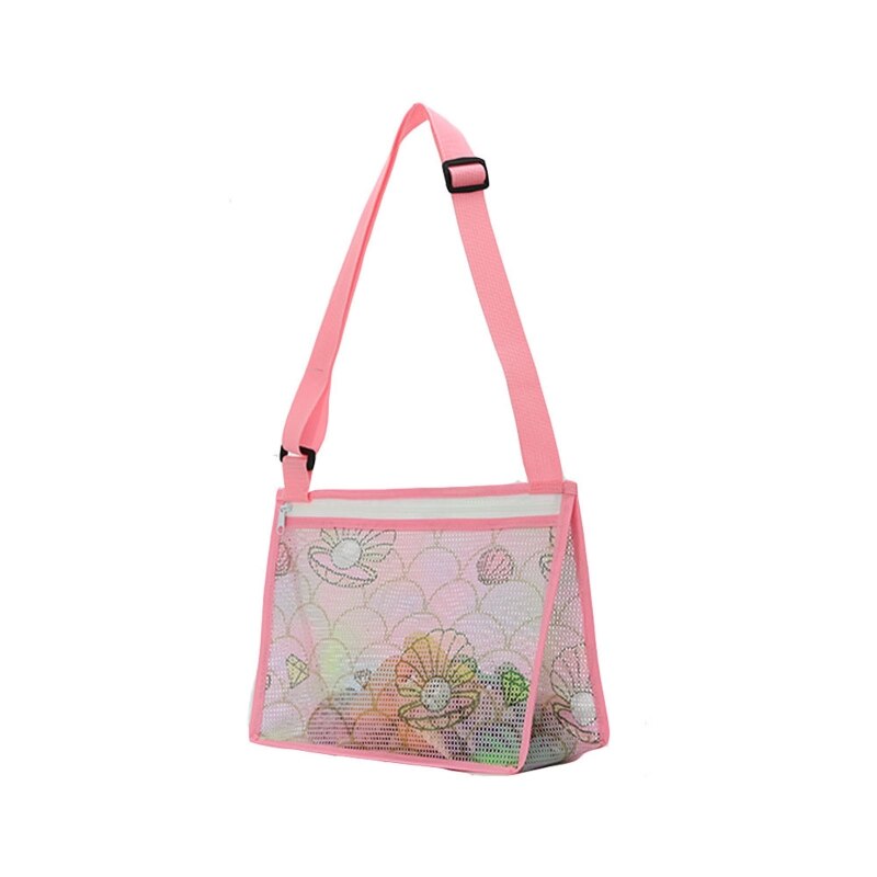 1 Pc Children Summer Toy Packed Bag Zipper Bag Lovely Pattern Baby Travel Storage Bag: Pink pearl shell