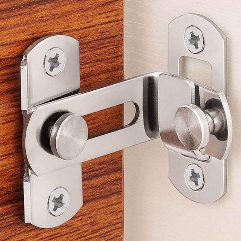 2pcs 90 Degree Right Angle Door Latch Hasp Stainless Steel Bending Latch Buckle Bolt for Windows Door Lock Barrel Bolt with Scre