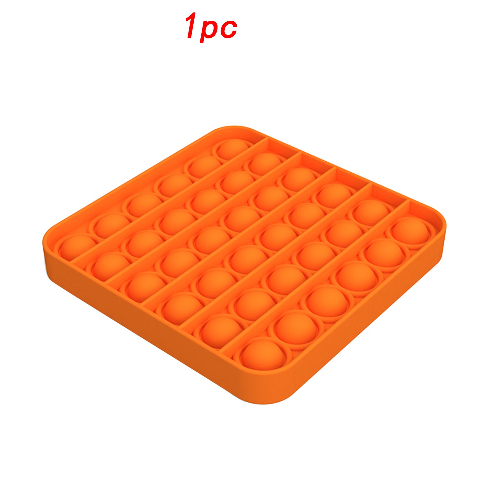 1-4pcs Antistress Toys Bubble Popping Game Push Fidget Sensory Toy Funny Adult Kids Reliver Stress Toys Silicone Autism Special: Orange 1pc