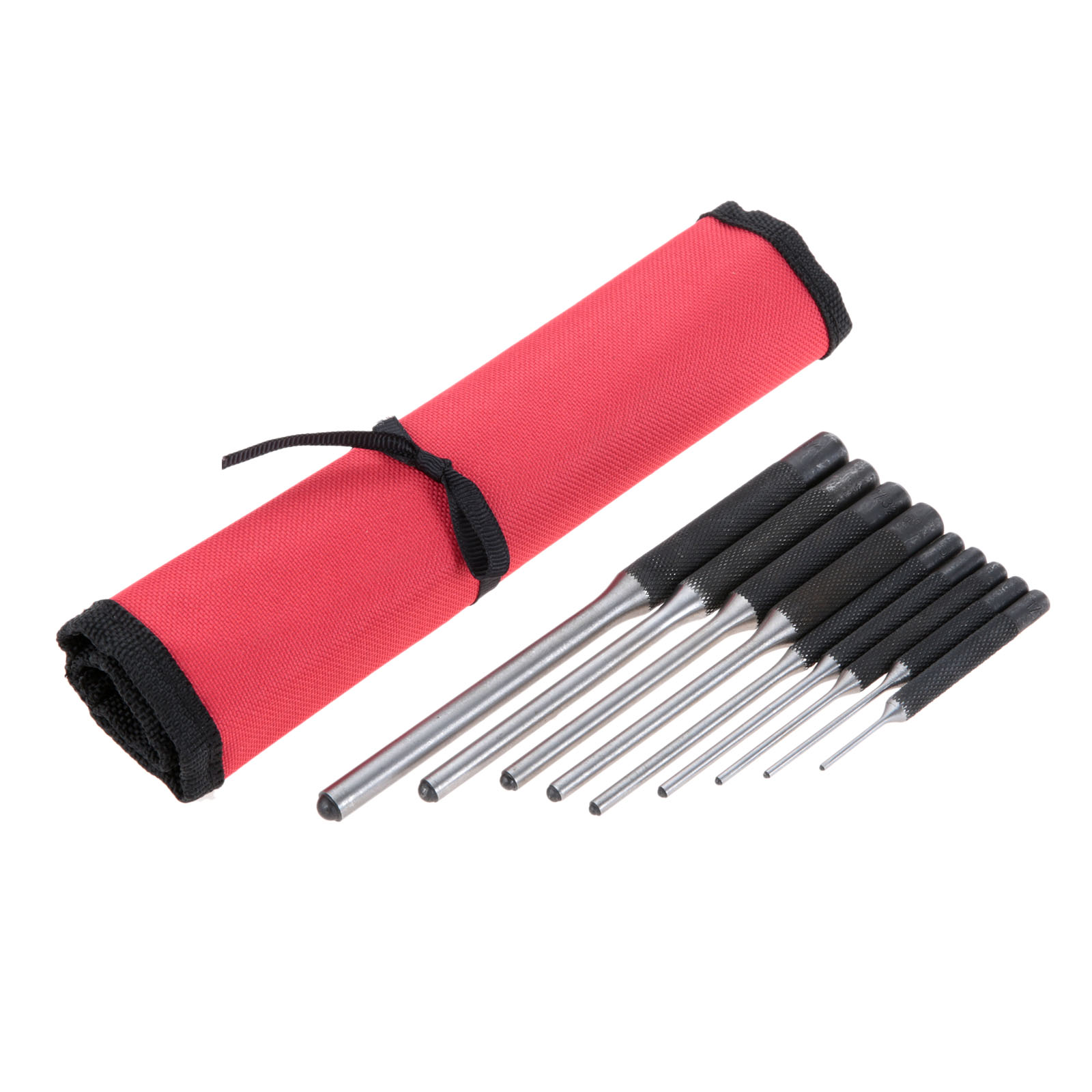 9pcs Roll Pin Punch kit Alloy Steel High Hardness Central Position Cylindrical Drill Locator Exhaust Hammer Switch Ejector Tool