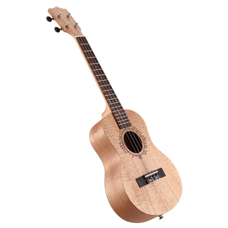 26 Polegada portátil okoume madeira ukulele 18 traste tenor ukulele acústico corte de madeira cor guitarra mogno apto para iniciante ukulele