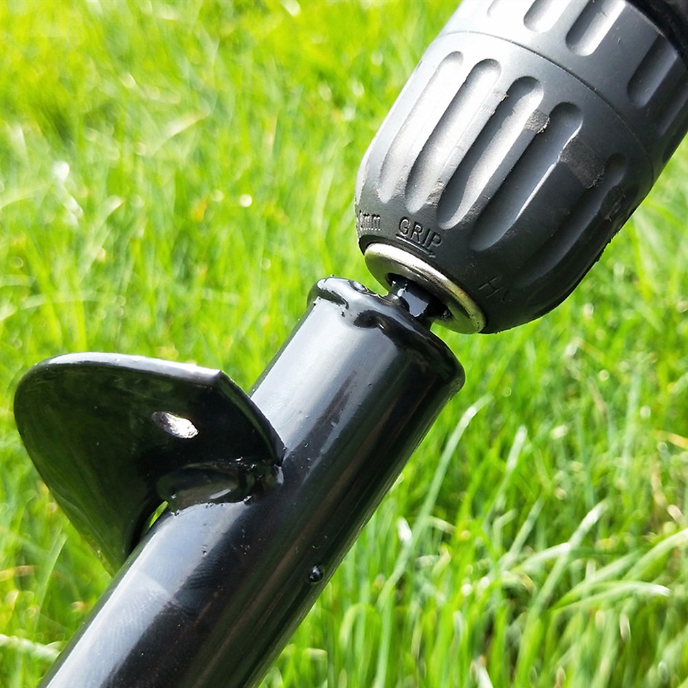 Plantador de jardín broca espiral flor bulbo eje hexagonal barrena Patio de jardinería plantado poste perforador herramientas 25-60cm 3