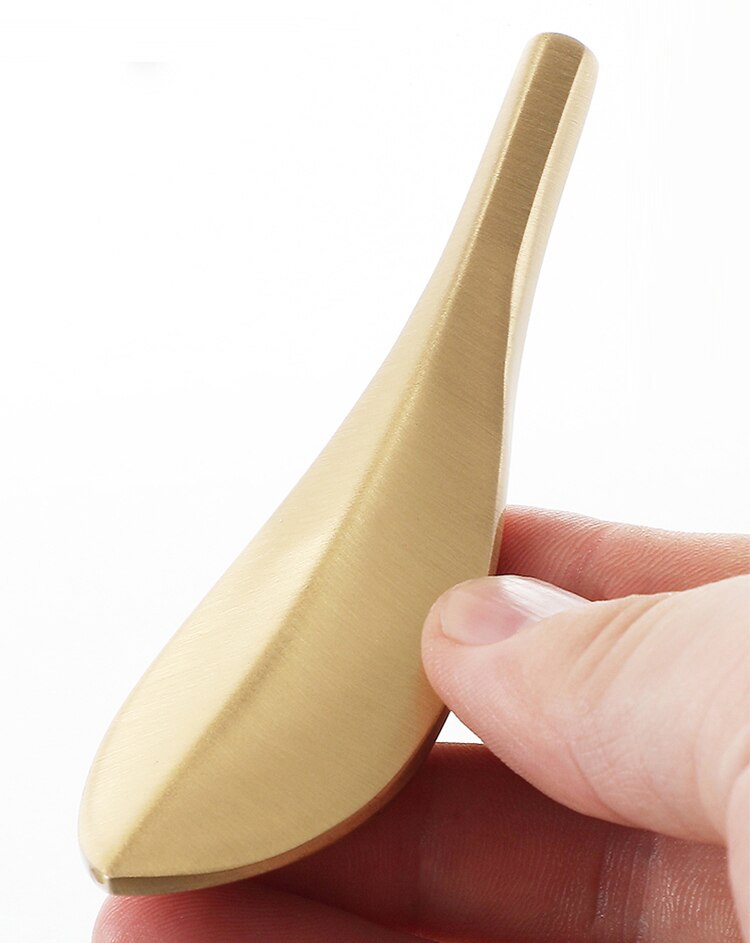 1 pezzo maniglie a forma di foglia per mobili manopole per mobili maniglie maniglie per cucina manopole per cassetti maniglie per mobili maniglie per armadi manopole: oro