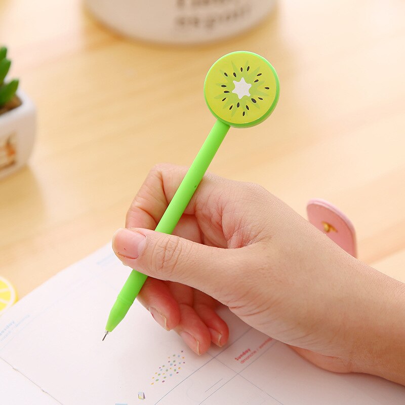 1 stk tegneserie frugter highlighter pen mini markør kuglepenne kawaii papirvarer materiale escolar skrive skoleartikler