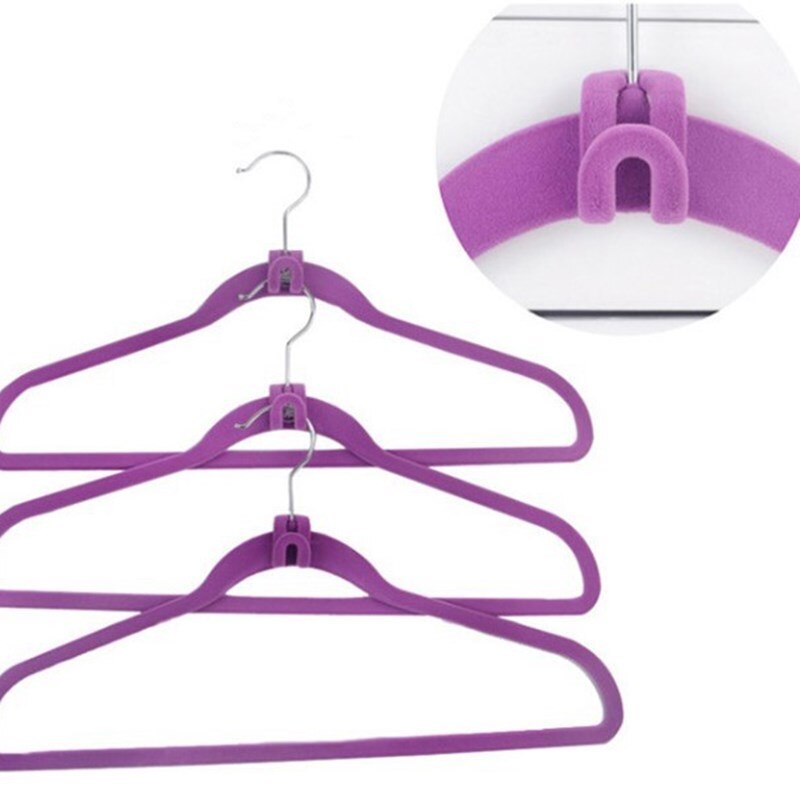 Juego de 10 unidades de ganchos colgantes mágicos de flocado para colgar ropa, accesorios, estante multifuncional, organizador de ropa, almacenamiento para el hogar