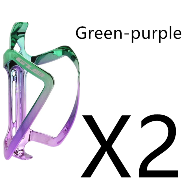 Gub fiets bidonhouder waterfleshouder fiets mountainbike bidonhouder: Groen-paars 2 stuks