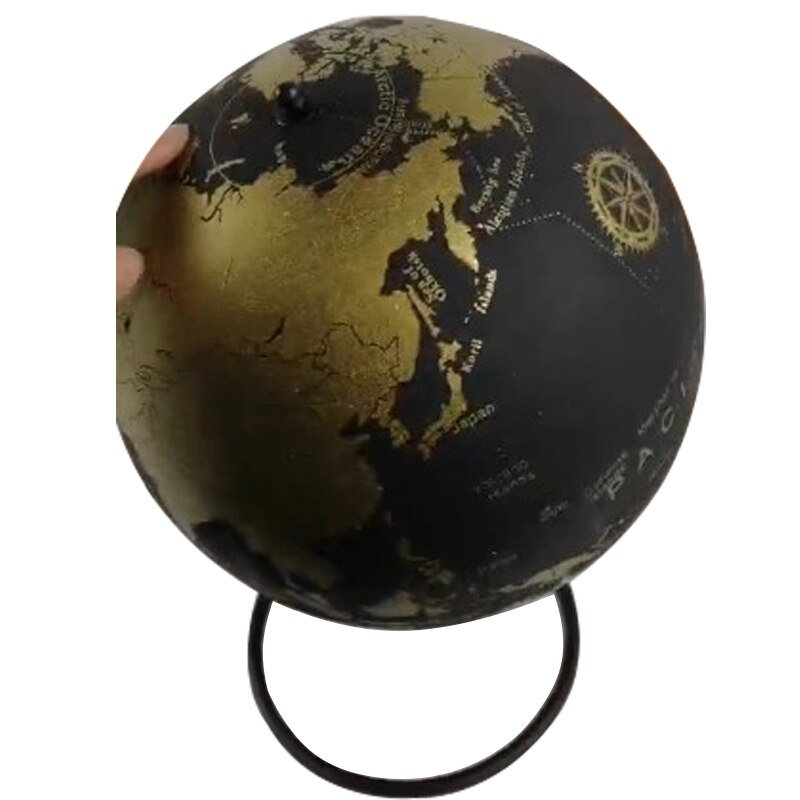 Middle Golden Cork Wood Tellurion Golden Globes Marble Maps Home Office Decoration World Map Inflatable Training Geography Map