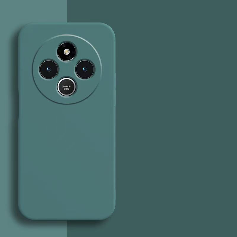 Hülle für xiaomi redmi 14c, 4g quadratische liquid silikon-handyhülle für xiaomi 14c 14r: Bauchmuskeln / Schwarz grün