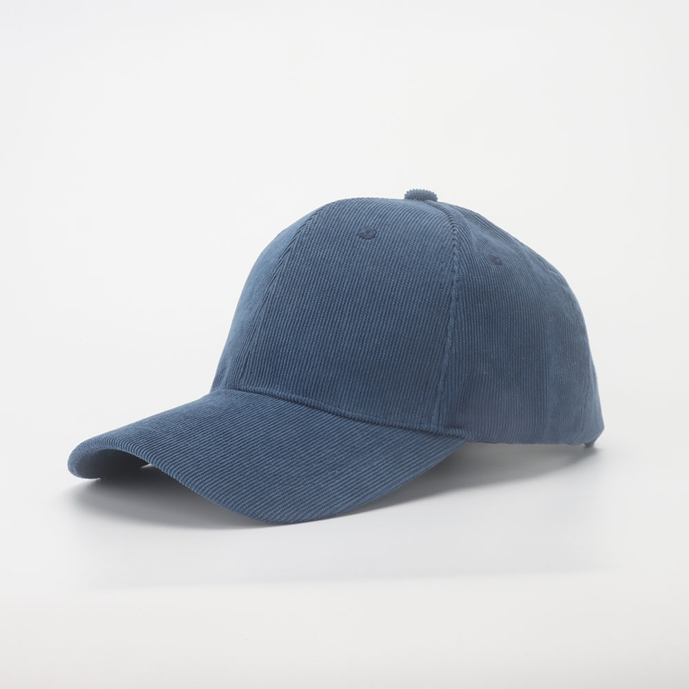 Gorra de béisbol de pana para mujer, sombrero Retro de Color sólido para papá, sombreros de Otoño Invierno para hombres y mujeres, Unisex, informal, mantiene el calor, ala curva: Azul