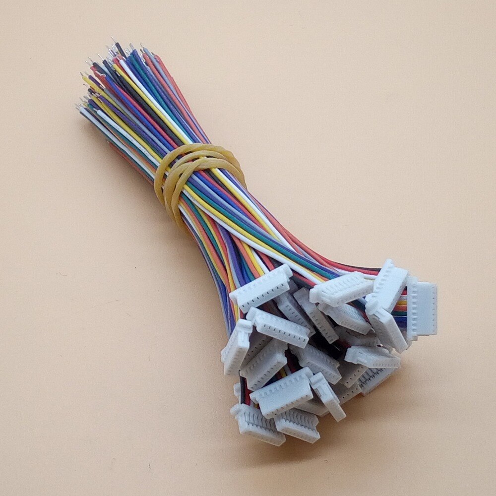 Connecteur de câble SH 1.0 SH1.0 JST 10 pièces, DIY 2/3/4/5/6/7/8/9/10 broches, ligne électronique, prise de connexion unique, 28awg, 10cm