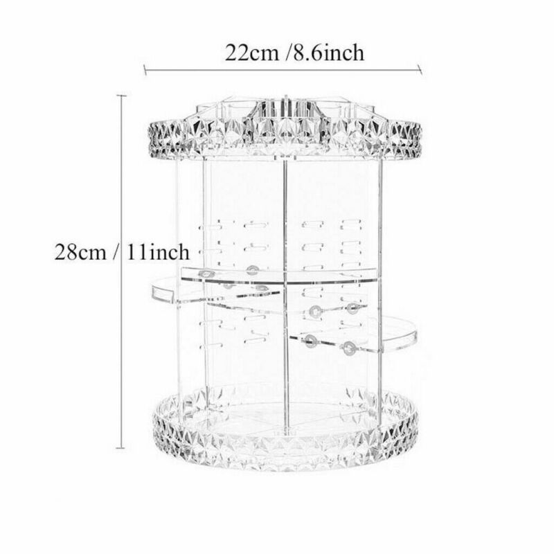 Roterende Cosmetische Crystal Make Organizer Opbergdoos Plank Display US