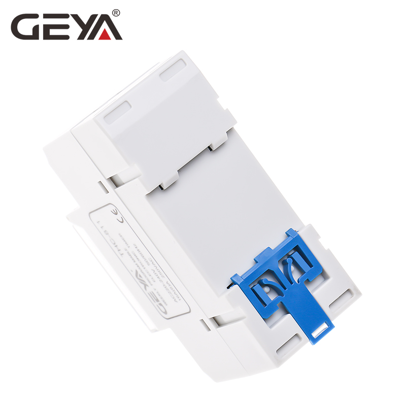 GEYA-Temporizador Digital con batería de litio 16A 220V, con 24 horas Temporizador Semanal, carril Din, THC-811, 6 idiomas