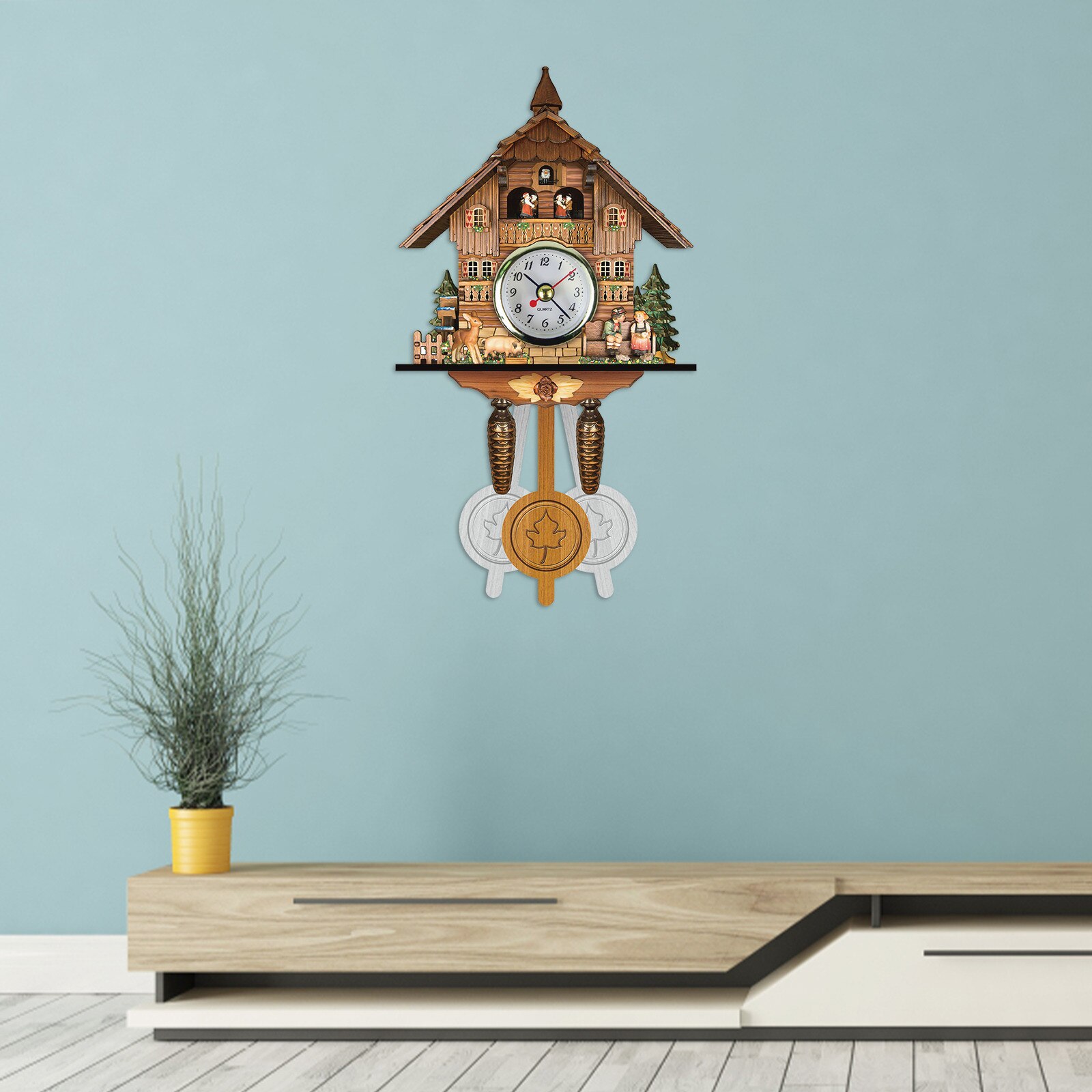 Koekoek Koekoek Wandklok Chime Wekker Retro Klok Houten Woonkamer Klok Часы Настенные Houten Woonkamer Klok