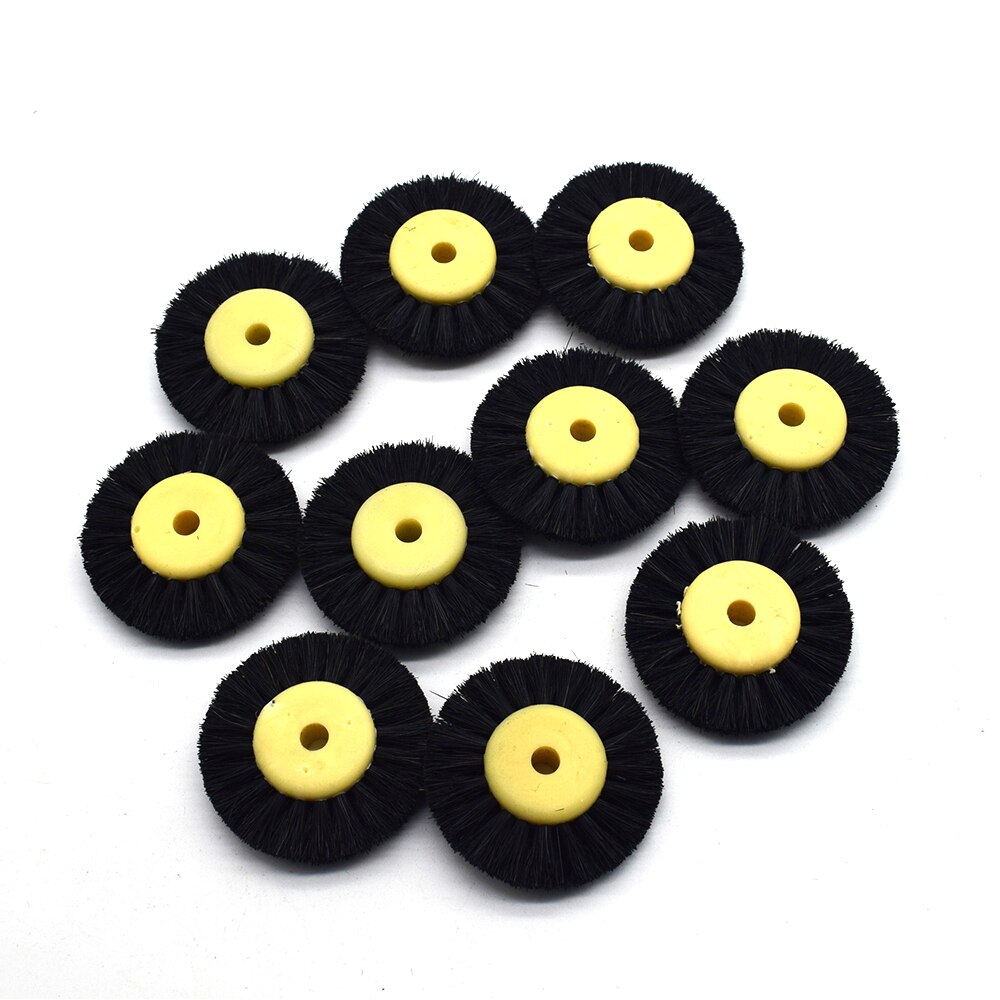 12PCS 48MM Polishing Brush Black Bristle Buffing Abrasive Brush with Yellow Plastic Center Jewelry Tools