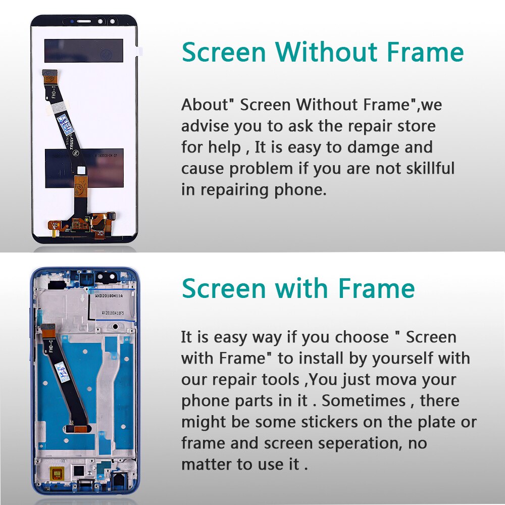 100% testowany wyświetlacz LCD robić Huawei Honor 9 lite 5.65 calowy ekran dotykowy Digitizer montaż ramki z bezpłatnym szkłem hartowanym