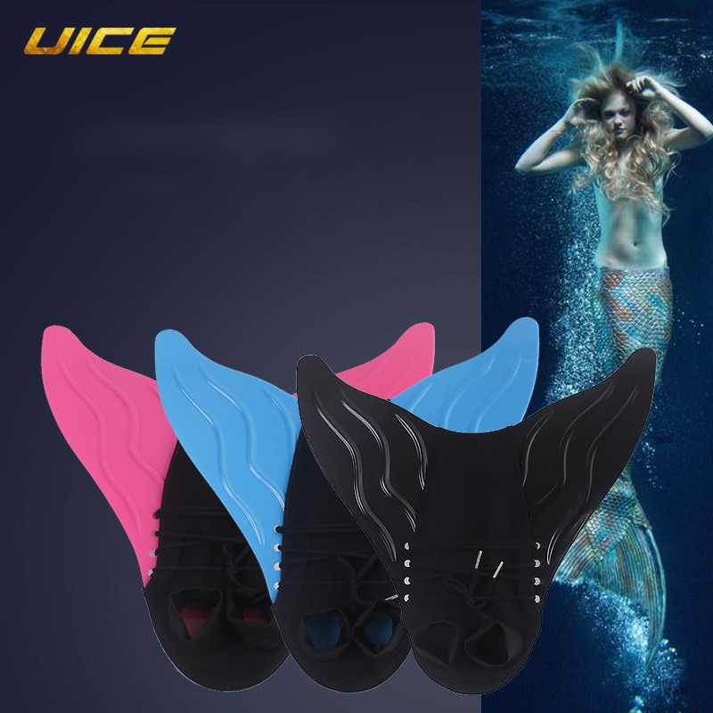 Pool Fin Foot Fins Swimming Fins Mermaid Tail Diving Flippers Submersible Snorkeling Adult/Child Flexible Comfort Portable