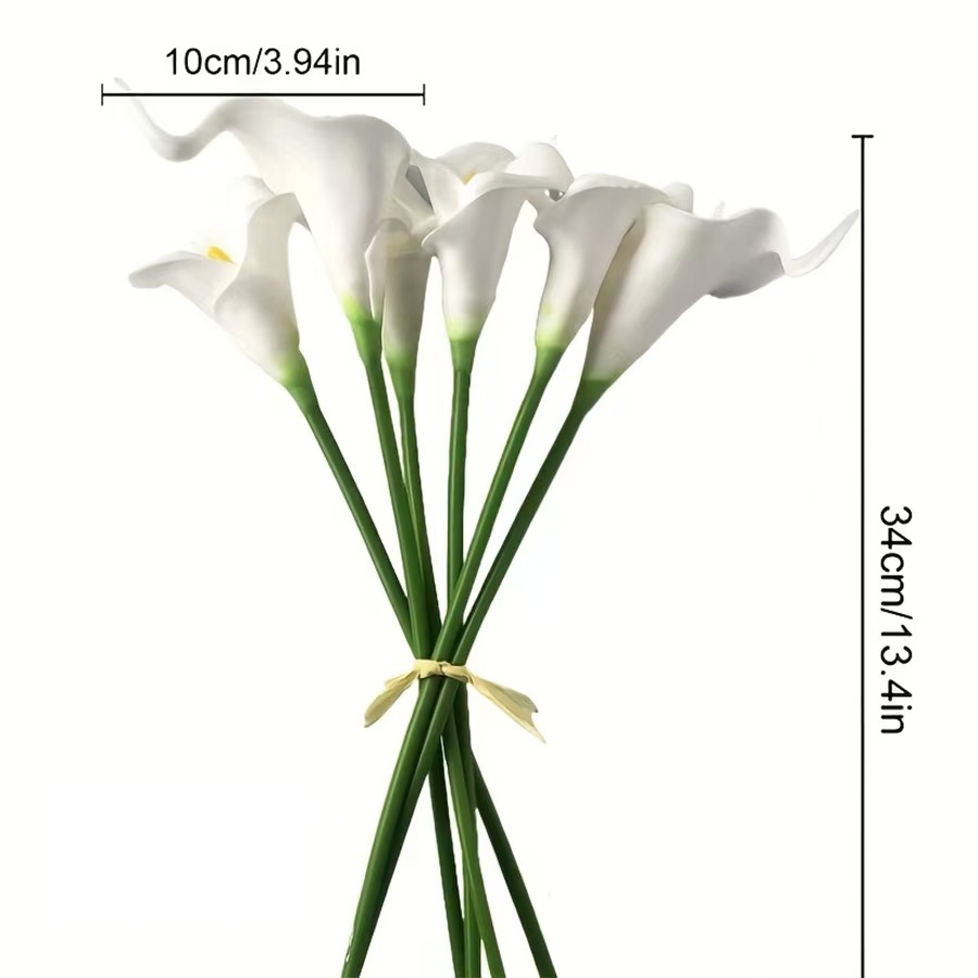 5 uds flores artificiales de lirio de Cala, flores... – Grandado, image size:900x900