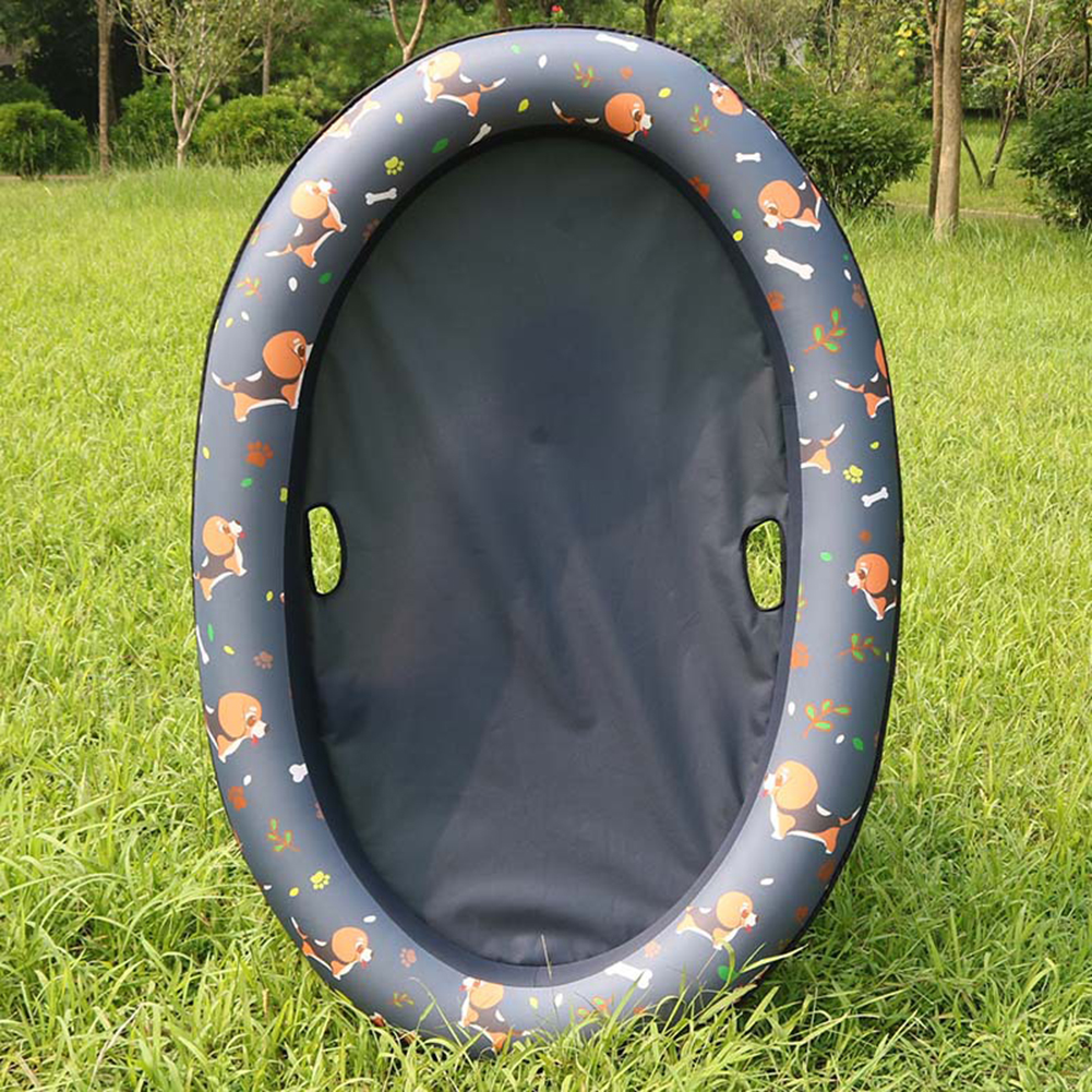 Flotador de seguridad inflable portátil para piscina de perro, círculo hinchable para nadar, cama de agua para mascotas, juguetes de piscina para perros y mascotas, juguete de playa para agua