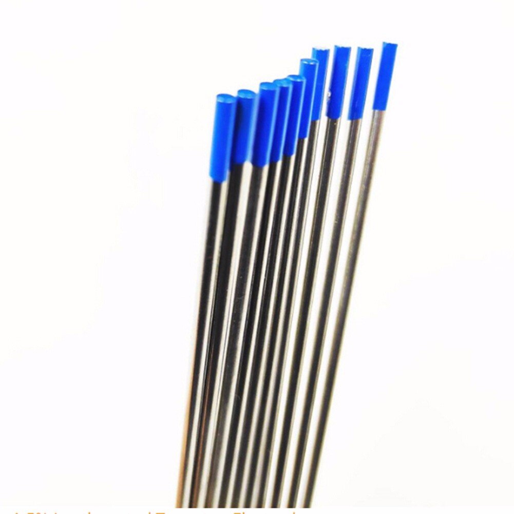 10Pcs WL20 Wolfraam Elektrode Lassen Tig Staaf 1.0/1.6 /2.0/2.4/3.0/3.2/4.0*150Mm Voor Carbon Staal Roestvrij Staal Koper Legering