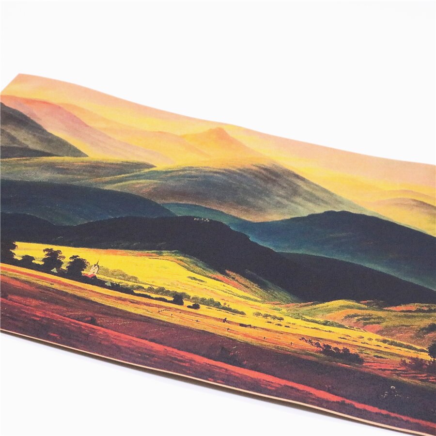 Jahrgang Riesen Berge Quaddel Berühmte Gemälde David Poster Zauberstab kunst aufkleber Kneipe Cafe Bar malerei 42x30cm