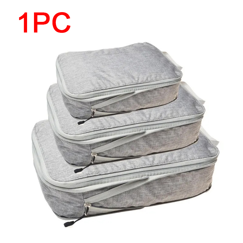 Reisopbergtas samendrukbare verpakking kubus opvouwbare waterdichte koffer nylon draagbare tas bagagerek: S / Paars