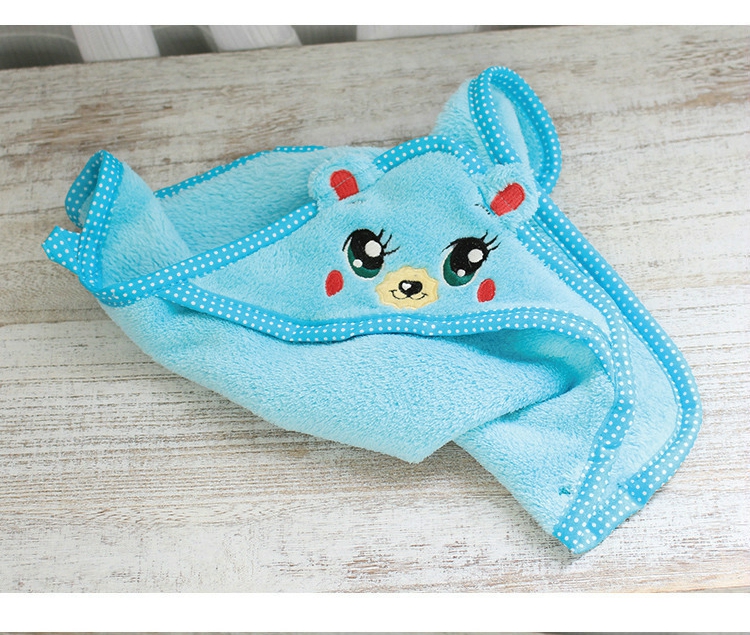 Mignon chien chat bain à capuche cape serviette peignoir pour animaux de compagnie doux polaire intérieur pyjamas Manta Mascotas Chihuahua Yorkshire couverture produits: M / Bleu