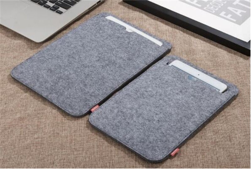 Felt Sleeve Bag Case for Apple iPad 9.7 inch For Samsung 10.1 inch Cover for iPad mini Xiaomi mipad 7.9" 8.0" Huawei T3 9.6"