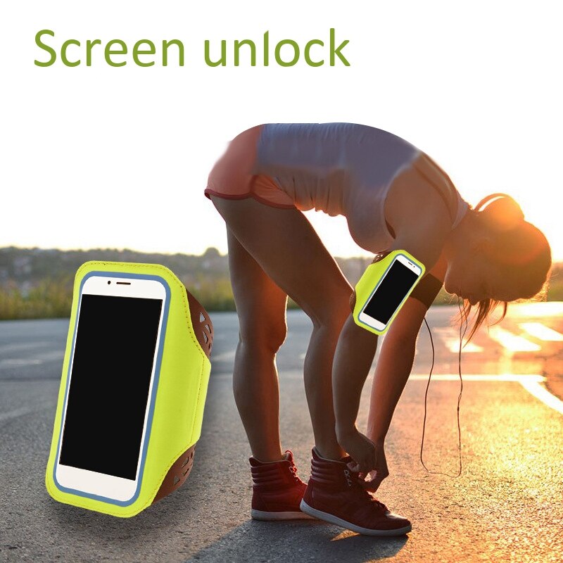 Outdoor Fitness Running Sport Armband Sn Vingerafdruk Unlock Mobiele Telefoon Arm Tas Dun En Licht Voltage Arm Band