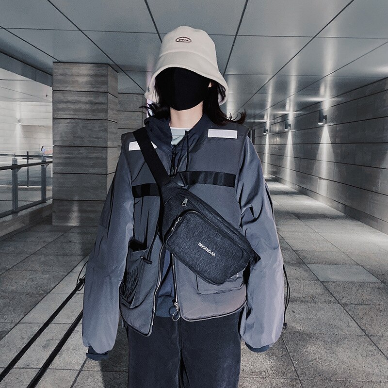 2021 nova moda saco de peito saco da cintura estudante casal modelo namorada saco do sexo feminino simples bolsa ombro bolsa bolsas