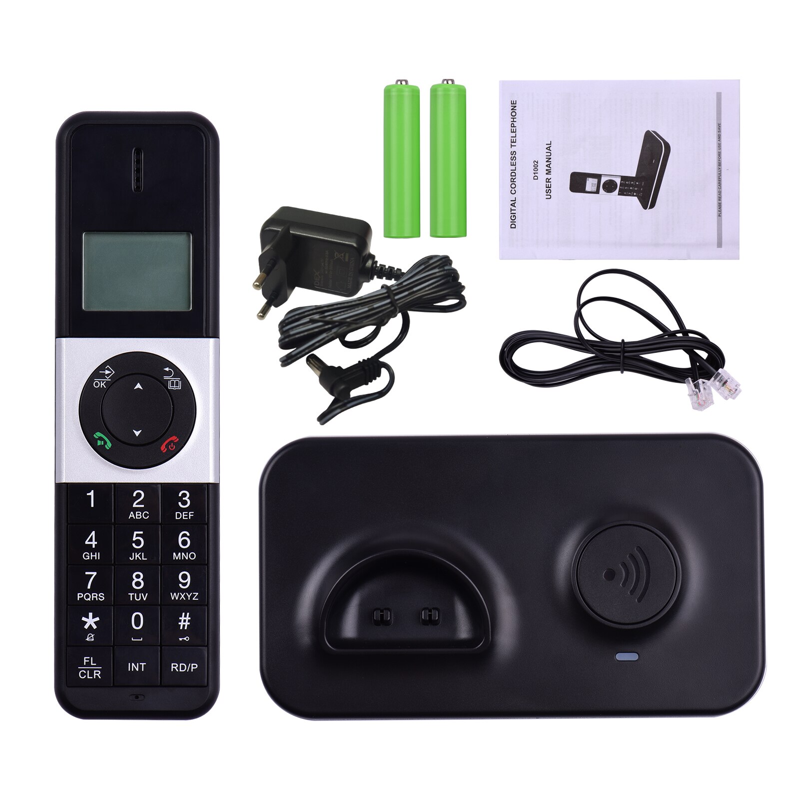 Digitale Draadloze Telefoon Telefoon Met Lcd-scherm Caller Id Handsfree Bellen Conference Call 16 Talen Ondersteuning 5 Handsets: EU Plug