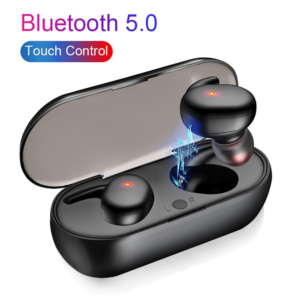 Bluetooth Oortelefoon V5.0 Tws Touch Control Stereo Draadloze Hoofdtelefoon Mini Headset