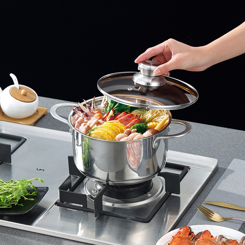 Edelstahl Verdickt Suppe Topf Milch Topf Suppe Pfanne Küche Kessel Suppe Lagerbier Kochen Induktion Gas Töpfe Kessel Kochgeschirr Topf