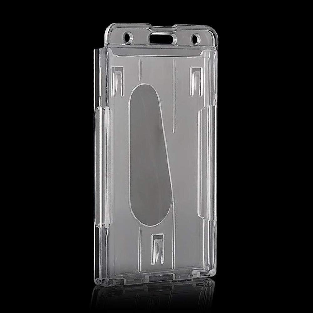5 Pack Transparente Vertical (2-3 Cartões) ID Badge Holder Caso Claro de Plástico Rígido 2-Sided Pesados Trabalhador Tampa Do Cartão de Crédito