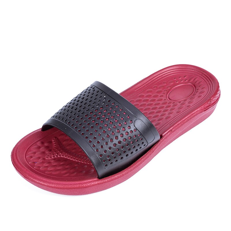 Newbeads Mannen Slippers Strand Slippers Outdoor Thuis Zomer Platte Hak Eva Lichtgewicht Soft Casual Sole Antislip Schoenen voor Mannen: Rood / 45
