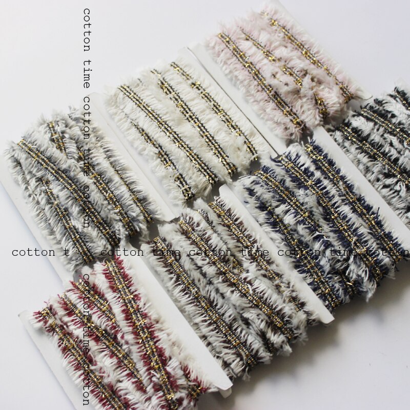 6 meter/stuk Tweed Singels 2 cm brede Dubbele Side Fring lint 6 kleur Naaien Accessoire voor tas kledingstuk